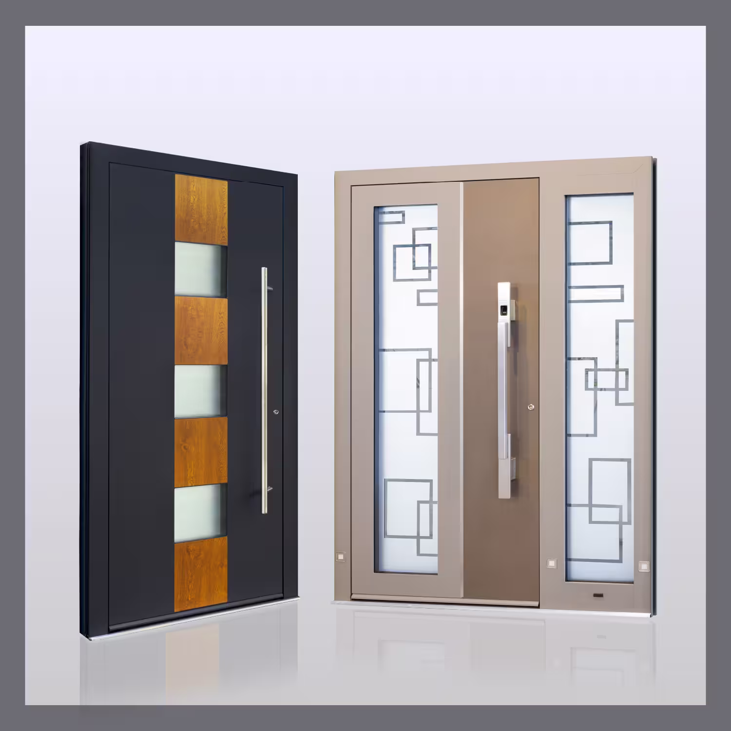 RYTERNA ENTRY RD80 doors RD80 front doors, lauko durys RD80, aliuminės lauko durys